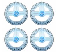4 transportadores de 360 grados, transportadores circulares de 10 cm para geometría matemática, medición de ángulo de plástico para estudiantes, profesores, oficina, escuela, redacción y medición de