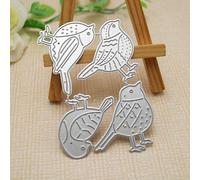 4 troqueles de corte de pájaros de 3.66 x 2.56 pulgadas, álbum de recortes de animales, decoración de tarjetas de papel, herramienta de fabricación de tarjetas