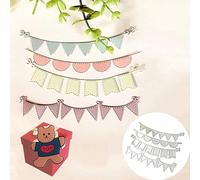 4 troqueles triangulares para hacer tarjetas, 4 plantillas de corte de banderines triangulares para álbumes de recortes, álbumes de fotos, troquelados de papel decorativo para hacer tarjetas,