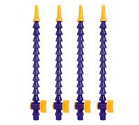 4 tubos de refrigerante flexibles universales, 300 mm de longitud, rosca de conector G3/8, tubo de refrigerante de agua y aceite de plástico flexible para sistema de refrigeración hidráulica