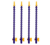 4 tubos de refrigerante flexibles universales, 400 mm de longitud, rosca de conector G3/8, tubo de refrigerante de agua y aceite de plástico flexible para sistema de refrigeración hidráulica