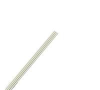 4 tubos huecos de fibra de vidrio blancos de 0,5 m de largo y 1 mm, 1,5 mm y 2 mm de espesor. Varillas de fibra de vidrio de alta resistencia for bricolaje e industria.(14x8x500mm)