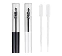 4 tubos vacíos de 10 ml con cepillos para rímel, 2 goteros de pipetas, tubos vacíos recargables, tubos de muestra vacíos transparentes, botellas de contenedores de rímel y prácticos tubos de varita
