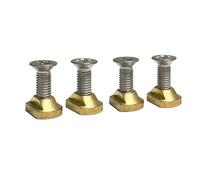 4 tuercas en T de latón para montaje de hidroplano M8, para surfear en todas las pistas, accesorios para exteriores, dorados