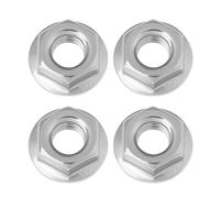 4 Tuercas Hexagonales con Brida Acero INOX 5/16-24 UNF 7593 Compatible con Harley-Davidson Big Twin Colectores de Escape