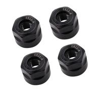 4 tuercas hexagonales de sujeción for pinza ER11-A con rosca M14 - Tuercas de metal negro duraderas for máquinas CNC