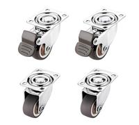 4 Uds 1 1,25 1,5 2 pulgadas ruedas for muebles rueda Universal de goma suave rueda giratoria for accesorios de carro de plataforma(Green,2 inch)