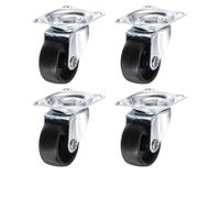 4 Uds 1 1,25 1,5 2 pulgadas ruedas for muebles rueda Universal de goma suave rueda giratoria for accesorios de carro de plataforma(PURPLE,1.25 inch)