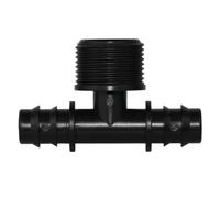4 Uds 1/2 "3/4" rosca 16 20 25MM PE espiga for manguera Conector en T adaptador de riego por goteo jardín reparación acoplamiento tubería(SPL11-300-16MM-4PCS)