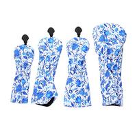 4 Uds 1/3/5/UT PU Cuero Impermeable Espesar Felpa Golf Putter Cabeza Cubierta Madera Club íntegras Accesorio