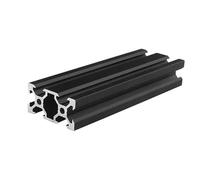 4 Uds 100-1000mm 2040 extrusiones de aluminio con ranura en T negra marco perfiles for máquina grabado láser CNC(100mm)