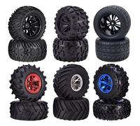 4 Uds 12mm Hub for 1/10 Rueda de neumático 120mm 125mm 130mm Monster Truck neumáticos Ruedas Buggy for RC Coche trepador Trax-xas Scx10 Buggy(Type9 120 56mm)