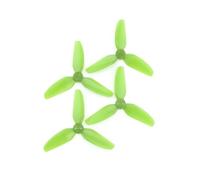 4 uds/2 pares T2.5X2.5X3 2,5 pulgadas hélice de 3 aspas montaje en T 1,5mm for piezas Dron carreras con visión primera persona(Light Green)