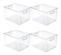 4 Uds 29x20x15cm acrílico transparente caja para el frigorífico escritorio dormitorio caja de almacenamiento para