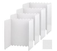 4 Uds 61x40,7cm Tableros Trípticos para Pósteres, con 1 Hojas de Pegamento Puntual, Tablero Blanco de Feria de Ciencias, Tablero de Presentación para Feria de Oficina Escolar