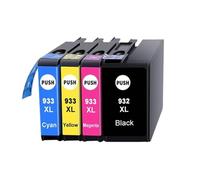 4 Uds 932XL 933XL Cartucho de Tinta, Compatible con HP 932 933 XL for Impresora HP932 Officejet 6100 6600 6700 7110 7610 7612 7510 7512