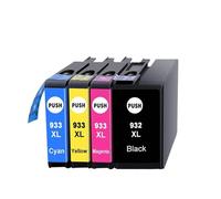 4 Uds 932XL 933XL Cartucho de Tinta Compatible con HP 932 933 XL for Impresora HP932 Officejet 6100 6600 6700 7110 7610 7612 7510 7512
