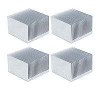 4 Uds Aletas De Refrigeración, Disipador De Calor, Disipador De Calor Del Radiador Del Disipador De Calor De Aluminio Para La Luz LED Del Módulo De La CPU Electrónica 60x60x39mm(With adhesive)