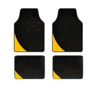 4 Uds. Alfombrillas Universales para El Suelo Coche Juego Completo Alfombrillas para Los Pies Automóvil Tapis Sol para Autos(Black and yellow6)