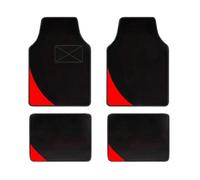 4 Uds. Alfombrillas Universales para El Suelo Coche Juego Completo Alfombrillas para Los Pies Automóvil Tapis Sol para Autos(Black and red6)