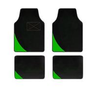 4 Uds. Alfombrillas Universales para El Suelo Coche Juego Completo Alfombrillas para Los Pies Automóvil Tapis Sol para Autos(Black and green6)