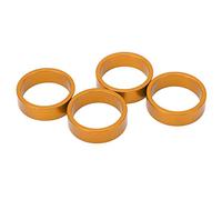 4 Uds. Almohadillas para auriculares de bicicleta de aleación de aluminio espaciadores de vástago de manillar de bicicleta 28,6x10mm/1,13x0,39 pulgadas para bicicleta de montaña y (Oro)