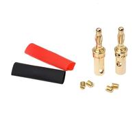 4 Uds Altavoz Conector Tipo Banana 4mm Chapado en Oro Cable de Musical Tornillo de Alambre Conectores de Metal
