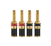 4 Uds. Altavoz de Cobre Chapado en Oro HIFI Poste de UnióN Conector Banana Hembra Conector de Audio HIFI AMP Enchufe Tipo Banana