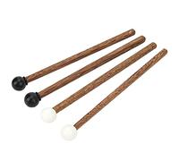 4 Uds Baquetas de Goma, Mazos de Tambor de Lengua de Acero, Mazos de Percusión de Cabeza de Goma, Baquetas para Niños 16.5cm / 6.5in