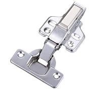 4 Uds bisagra de gabinete de acero inoxidable 304 bisagras hidráulicas for puertas de muebles núcleo de cobre amortiguador de armario Cierre Suave(Full-Overlay)