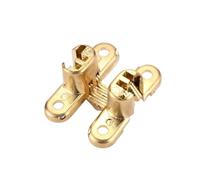 4 Uds bisagra oculta 42x13mm puerta plegable Invisible for armario cajas de madera muebles for el hogar(Gold)