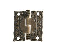 4 Uds. Bisagras de bronce for puerta gabinete, bisagra decorativa for almacenamiento joyas, caja madera, herrajes for muebles pequeños(3)