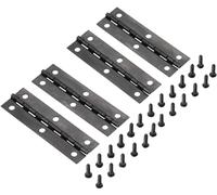4 Uds. Bisagras decorativas de hierro negro de estilo Retro de 2,95 "x 0,94" for joyero de madera Herrajes for muebles con tornillos 75 * 24mm
