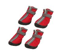 4 Uds. Botines para Perros de Goma Transpirables, Fondo, Resistente al Deslizamiento, Impermeables, Zapatos de Senderismo para Perros para Deportes al Aire Libre (4#)