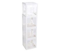 4 uds. Caja de globos, estuche transparente con letras, caja de almacenamiento de globos para decoración de fiestas en casa, accesorios de decoración reutilizables de plástico para (bebé)