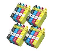 4 Uds Cartucho de Tinta Compatible T0711 T0712 T0713 T0714, Compatible con Epson Stylus SX110 SX105 SX115 SX200 SX205 SX209 SX210 Impresora de inyección de Tinta(4Set)