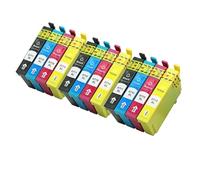 4 Uds Cartucho de Tinta Compatible T0711 T0712 T0713 T0714, Compatible con Epson Stylus SX110 SX105 SX115 SX200 SX205 SX209 SX210 Impresora de inyección de Tinta(3Set)