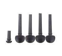 4 Uds clavijas de violín de ébano juego de clavijas de afinación for violín 4/4 3/4 1/2 1/4 1/8 violín PegBox uso de cuello enrollado(For 1-4 Violin)