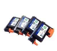 4 Uds. Compatibles con Cabezales de impresión C9404A HP70 Designjet Z2100 Z5200 Z3100 Z3200 Photosmart Pro B9180 Impresora(4PCS 70MKC)