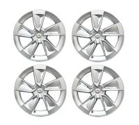 4 Uds Cubierta de Rueda Compatible con Tesla Modelo Y Juniper 19 Pulgadas 2025 Cubierta de Rueda de Repuesto Tapa de Cubo de automóvil Accesorios de Borde Completo(Sliver)