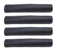 4 Uds. Cubiertas de Barandilla para Cochecito, Funda de Mango Universal, Protector de Manija de Cochecito de Cuero PU, Accesorios para Cochecito (BLACK)