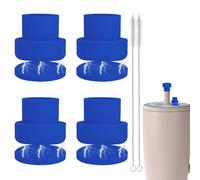 4 Uds Cubiertas Magnéticas Pajitas para Brümate Era y Resa de 40/30oz Vasos, Tapa Magnética de Silicona Pajita con Cepillos para Brumate (Azul)