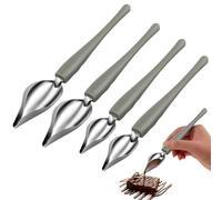 4 Uds Cucharas De Acero Inoxidable, Cucharas De Herramientas De Cocina, Cucharas Decorativas, Herramientas Para Hornear, Herramientas De Enchapado Para Restaurante