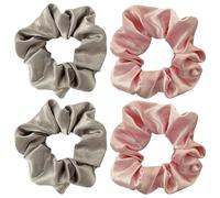 4 Uds. De Lazos Para El Cabello De Satén, Coleteros Para Fijar El Cabello, Herramientas De Estilismo Para El Cabello, Lazos Elásticos Suaves Para El Cabello