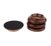 4 Uds. De tazas con ruedas for Piano, tapa de rueda redonda for muebles, accesorios for piezas Para Pianos, SofáS, Camas(Glossy brown)