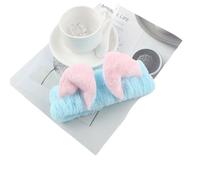 4 Uds. Diademas con orejas de gato bonitas for mujeres y niñas, diademas Spa, banda for la cabeza maquillaje lana Coral, diadema para Belleza Lavado de Cara Bañarse(Blue)
