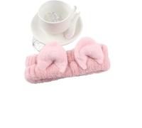 4 Uds. Diademas con orejas de gato bonitas for mujeres y niñas, diademas Spa, banda for la cabeza maquillaje lana Coral, diadema para Belleza Lavado de Cara Bañarse(Pink pink)