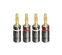 4 Uds DIY altavoz conectores con clavija de plátano 4MM cobre chapado en oro OFC GD Hifi Amp adaptador terminales Banana ESSEIEIE(Lantern Type)