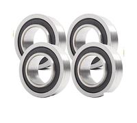 4 Uds F6003 rodamiento de carretilla 19x35x11mm for carro de jardín de empuje 19 rodamientos de bolas de brida de rueda con brida