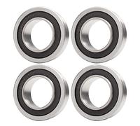 4 Uds F6003 rodamiento de carretilla 20x35x11mm for carro de jardín de camión de empuje 20 rodamientos de bolas de brida de rueda de carro de jardín con brida